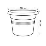 green basics cilinder 80cm living black